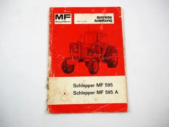 Original Massey Ferguson MF 595 595A Schlepper Betriebsanleitung 1975