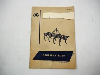 Original Massey Ferguson MF 618 738 Grubber Betriebsanleitung Ersatzteilliste