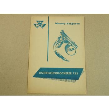 Original Massey Ferguson MF 723 Untergrundlockerer Bedienung Ersatzteilliste 59