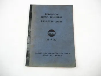 Original Massey Ferguson MF TE-F20 Dieselschlepper Ersatzteilliste 1956