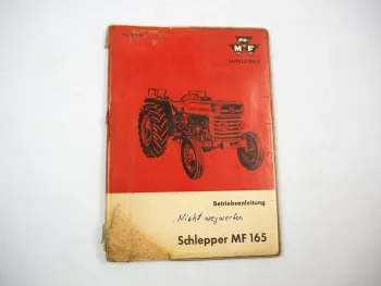 Original Massey Ferguson MF165 Dieselschlepper Betriebsanleitung 1960er Jahre