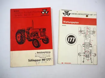 Original Massey Ferguson MF177 Dieselschlepper Betriebsanleitung Wartungsplan
