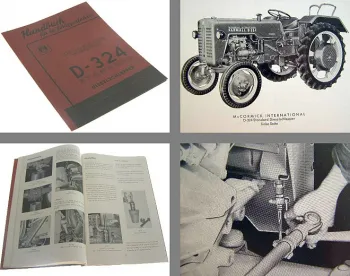 Original Mc Cormick D-324 Standard Schlepper Betriebsanleitung 1959