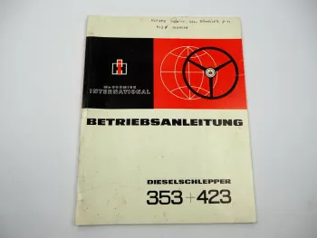 Original Mc Cormick IHC 353 423 Dieselschlepper Betriebsanleitung Wartung 1969