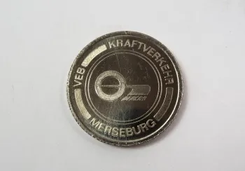 Original Medaille VEB Kraftverkehr Merseburg DDR ca. 1970/80 Walzwerkprägung