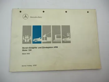 Original Mercedes-Benz Schulungsunterlage HFM Einspritz- & Zündsystem Motor M104