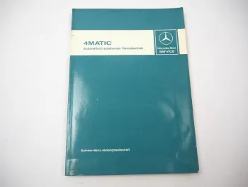 Original Mercedes-Benz Werkstatthandbuch 4MATIC Allrad Baureihe 124 – 04/1987