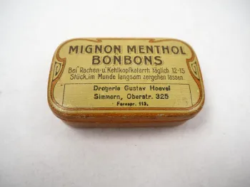 Original Mignon Menthol Bonbons Schachtel Drogerie G. Hoevel Simmern Hunsrück