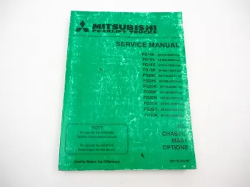 Original Mitsubishi FG FD 15 18 20 25 30 35 K Forklift Truck Service Manual 2000