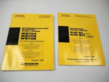 Original Mitsubishi WS 704 705 706 Loader Radlader Parts List Ersatzteilliste 97