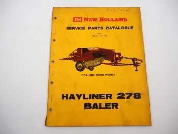 Original New Holland Hayliner 278 Baler Presse Parts List Ersatzteilliste 1967