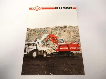 Original O&K RH 90 C Crawler Excavator Bagger Prospekt Brochure 1988 in englisch
