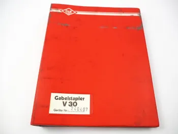 Original O&K V20 V30 Gabelstapler Ersatzteilliste Spare Parts List Forklift Truck