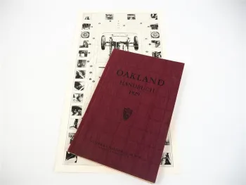 original Oakland Handbuch 1929 Serie 6 - 212 Betriebsanleitung