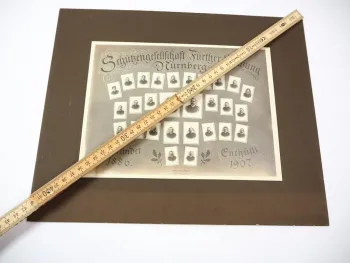 Original Pappfoto Schützengesellschaft Fürther Kreuzung Nürnberg 1907