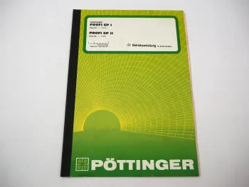 Original Pöttinger Profi GP I II Typ 537 539 Ladewagen Betriebsanleitung 1995