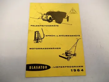 Original Preisliste Blasator Spritzgeräte Sprühgeräte Mäher z.B. an Unimog 1964