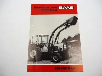 Original Prospekt Baas Frontlader Baaslader zum Eicher Schlepper ca. 1978