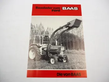 Original Prospekt Baas Frontlader Baaslader zum Ford Schlepper 1970er Jahre