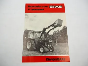 Original Prospekt Baas Frontlader Baaslader zum IHC Schlepper ca. 1975