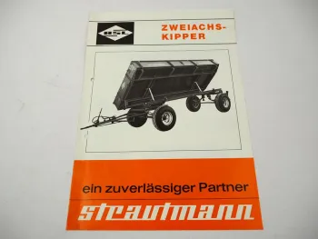 Original Prospekt BSL Strautmann Zweiachskipper für Schlepper Landtechnik