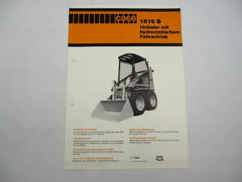 Original Prospekt Case 1816B Unilader mit 14 PS mit technischen Daten 1979