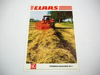 Original Prospekt Claas AR4 Sternrad Schwadrechen mit technischen Daten 1978