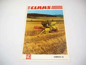 Original Prospekt Claas Compact 25 Mähdrescher mit 8 Seiten von 09/1978