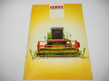 Original Prospekt Claas Dominator 68 Mähdrescher mit 20 Seiten von 1985