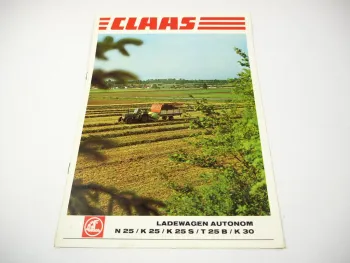 Original Prospekt Claas Ladewagen Autonom N25 K25 K25S T25B K30 02/1979