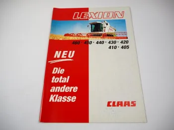 Original Prospekt Claas Lexion 405 - 460 Mähdrescher ca. 1990er Jahre