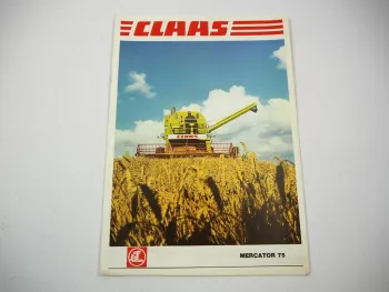 Original Prospekt Claas Mercator 75 Mähdrescher 1978 mit 16 Seiten