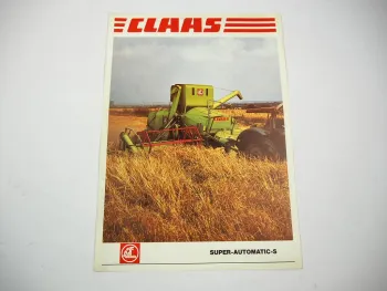Original Prospekt Claas Super Automatic S gezogener Mähdrescher 1978