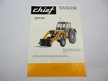 Original Prospekt Danlift Chief Frontlader Typ 900 am Deutz Schlepper