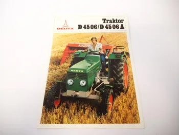 Original Prospekt Deutz D 4506 + Allrad Universaltraktor mit 6 Seiten