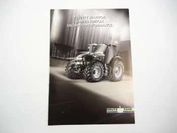 Original Prospekt Deutz Fahr 7250 TTV Warrior Traktor Schlepper 2015