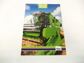 Original Prospekt Deutz Fahr Actor 5510 5520H Mähdrescher 1999