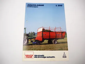 Original Prospekt Deutz Fahr L510 Ladewagen ca. 1985
