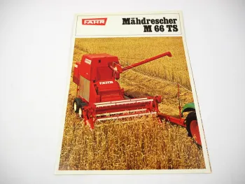 Original Prospekt Fahr M66 TS gezogener Mähdrescher Poster Landtechnik