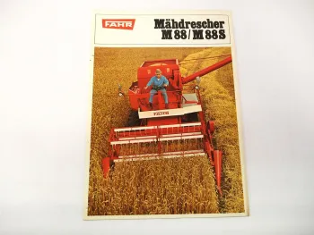 Original Prospekt Fahr M 88 88S Mähdrescher mit technischen Daten 1970