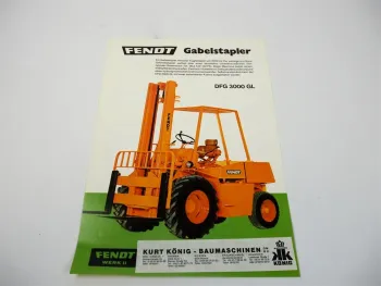 original Prospekt Fendt DFG 3000 GL Gabelstapler 1979 Werk II Kempten