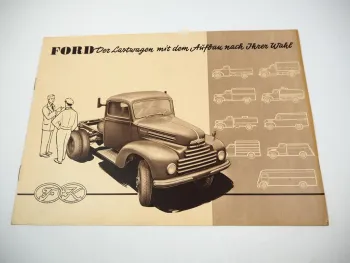 Original Prospekt Ford FK 1000 1250 Der LKW mit dem Aufbau nach Ihrer Wahl