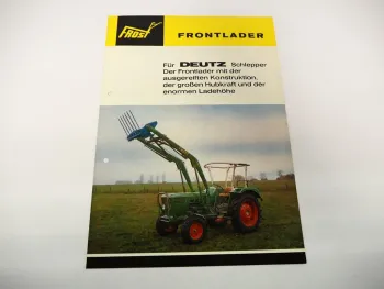 Original Prospekt Frost Frontlader für Deutz Schlepper 1972