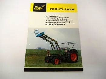 Original Prospekt Frost Frontlader für Fendt Farmer Favorit Schlepper 1972