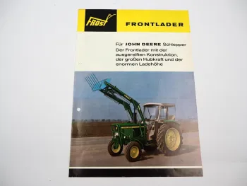 Original Prospekt Frost Frontlader für John Deere Schlepper 1973