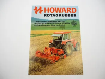 Original Prospekt Howard VGL VGS Rotagrubber am Schlüter Schlepper 1980er Jahre