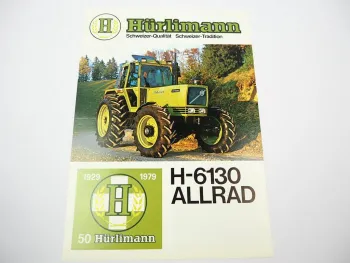 Original Prospekt Hürlimann H-6130 Schlepper Traktor 1979 Schweiz