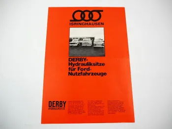 Original Prospekt Isringhausen Derby Fahrzeugsitze für Ford Transit 1960er Jahre