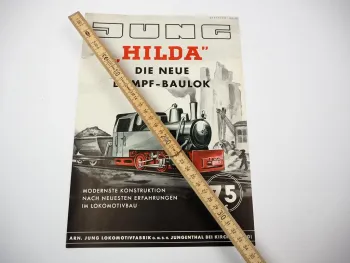 Original Prospekt Jung Hilda Naßdampf Baulok Jungenthal mit 75 PS von 1949