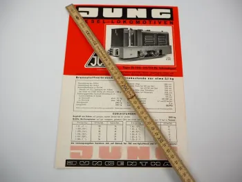 Original Prospekt Jung Jungenthal Diesel Lokomotive ZL105 Schmalspur 1950